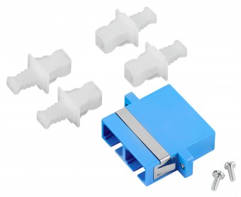 Cuplor FO SC-Dupl,Plastic,Singlemode,zirconiu,flansa,albastr