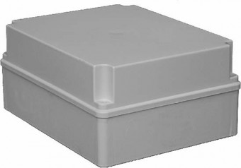 Cutie cu capac din PVC gri, LxlxA=198x148x96mm, IP65