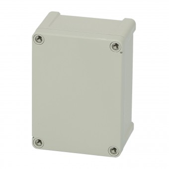 Cutie din ABS cu capac gri si balamale, 130x95x65mm