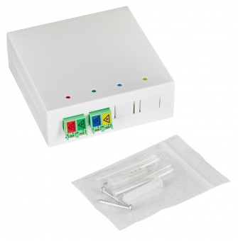 Cutie FTTH aparenta,4xLC/APC 8°,OS2 G657.A2,L=80xH=28xA=80mm