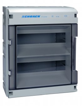 Cutie modulară policarbonat, IP55, 24UH cu uşă(TABLOU 24M) FREE HALOGEN