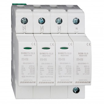 Descarcator 3+1 TT,Clasa I+II(B/C)275V,limp12,5kA+ca