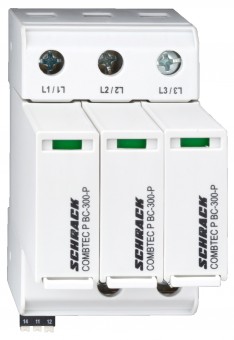 Descarcator brosabil,3+0 TNC,Cl.I+II (B+C) 300V / 12.5kA+RC