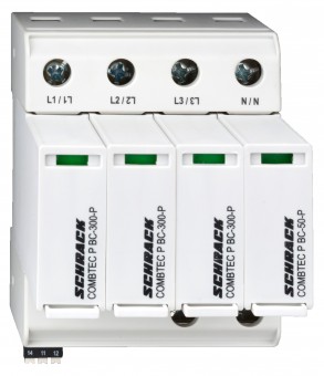 Descarcator brosabil,3+1 TT,Cl.I+II (B+C) 300V / 12.5kA