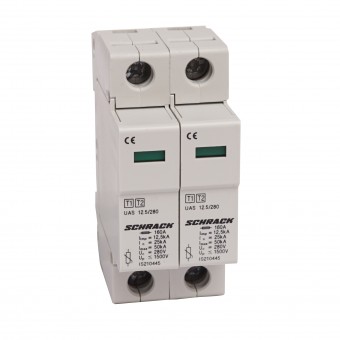 Descarcator complet T1+T2/BC 2+0, 12,5 kA/280V - Seria UAS