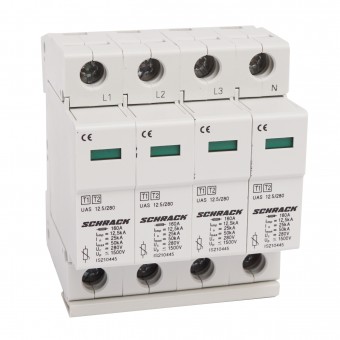 Descarcator complet T1+T2/BC 4P, TNS,12,5 kA/280V-Seria UAS