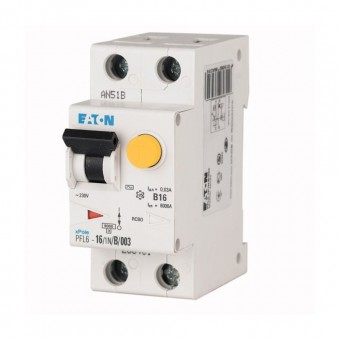 Diferential RCBO 1P+N 16A 30mA 6kA curba B – EATON | PFL6