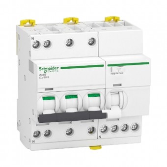 Diferential RCBO 3P+N 10A 30mA 6kA curba C – SCHNEIDER | A9DE3710