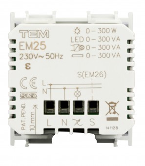 Dimmer universal, 0-300W, Master, 2M, negru