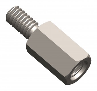 Distance bolt M6/WAF9, H=15mm