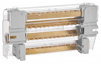 Distribuitor 4 poli 160A, per pol:1x50 mm²/4x35 mm²+9x16 mm²