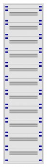 Distribution board insert KVN 40mm, 2-45K, 11-rows