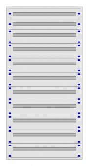 Distribution board insert KVN 40mm, 4-42K, 11-rows
