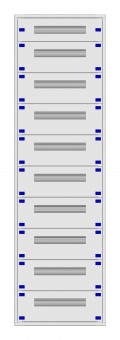 Distribution board insert KVN 60mm, 2-39K, 10-rows