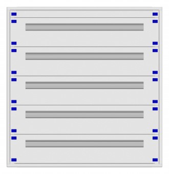 Distribution board insert KVN 60mm, 4-21K, 5-rows