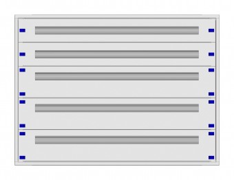 Distribution board insert KVN 60mm, 5-18K, 5-rows