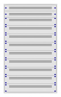 Distribution board insert KVN 60mm, 5-42K, 11-rows
