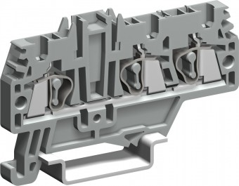 Double Spring Clamp Terminal HMM.2/1+2 grey, 2.5 mm²