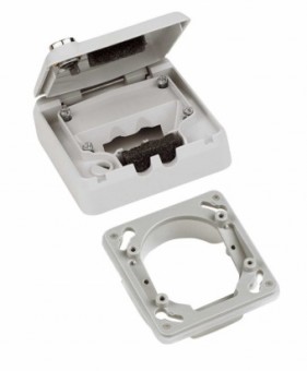 Doza IP44 LINE, ST, cu incuietoare, RAL7035