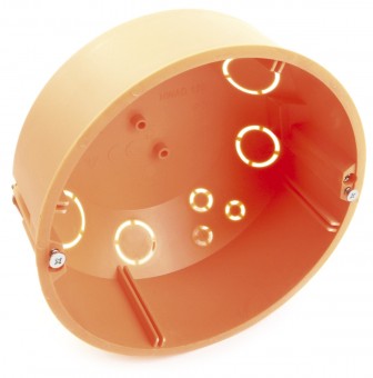 Doza legatura Ø 120 mm, portocalie cu capac alb, clorfree