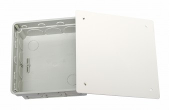 Doza legaturi prestantata, ST, 165x165x50mm, gri, capac alb