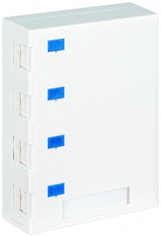 Doza PT pt. 4 module TOOLLESS LINE, 118x30x85mm, RAL9010