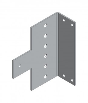 Duct angle for 40mm wiring ducts for terminals