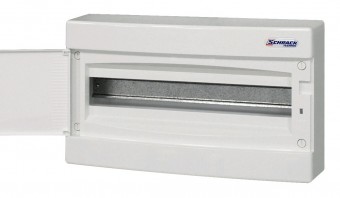 Dulap distrib. apl. 1 rand, 18UH, usa din plastic alb mat