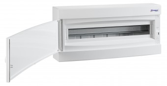 Dulap distrib. apl, 1 rand. 24UH, usa din plastic alb mat