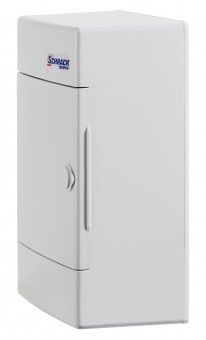 Dulap distrib. apl, 1 rand. 4UH, usa din plastic alb mat