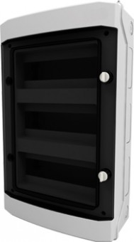 Dulap distrib. apl. IP65, 36UH, 3 rand. cu usa transparenta