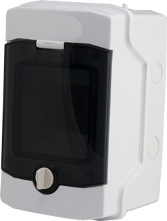 Dulap distrib. apl. IP65, 4UH pe 1 rand, cu usa transparenta