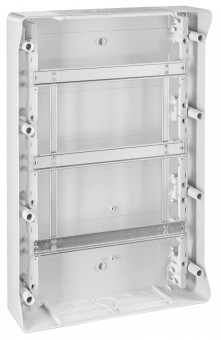 Dulap distrib. apl. IP65, 54UH, 3 rand. cu usa transparenta