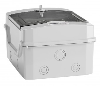 Dulap distrib. apl. IP65, 6UH pe 1 rand, cu usa transparenta