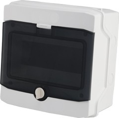 Dulap distrib. apl. IP65, 8UH pe 1 rand, cu usa transparenta