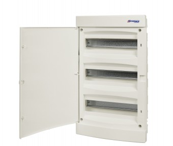 Dulap distrib. incastr. 3r-36UH, usa din plastic alb mat
