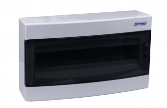 Dulap distrib. montaj apl, 1 rand, 18UH, usa transp.
