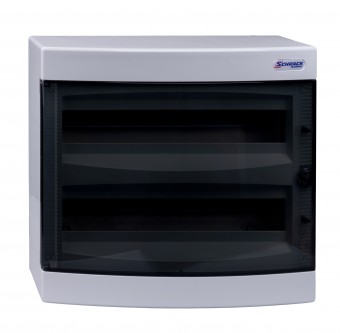 Dulap distrib. montaj apl, 2 randuri, 36UH, usa transp.