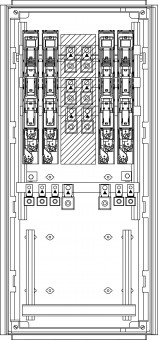 Dulap distributie cabluri 4*NH00
