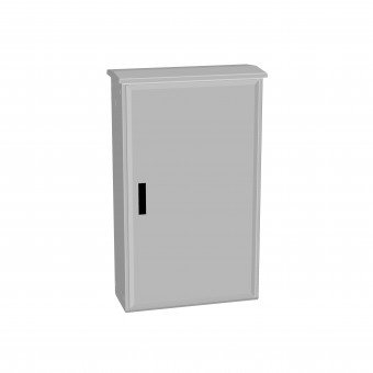 Dulap poliester deschis jos+ac.antipl., 1 usa, 1250x750x312