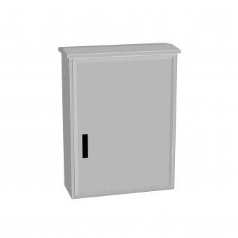 Dulap poliester inchis jos+ac.antipl., 1 usa, 1000x750x312