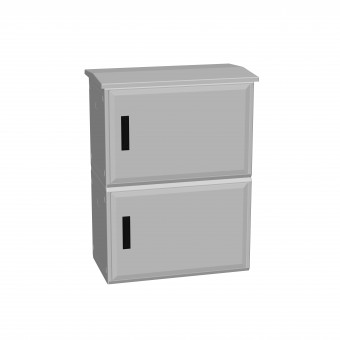 Dulap poliester inchis jos+ac.antipl., 2 usi,1000x750x432