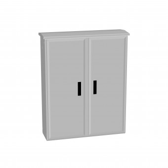 Dulap poliester inchis jos+ac.antipl., 2 usi,1250x1000x312