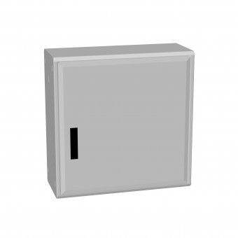 Dulap poliester inchis sus deschis jos cu 1 usa, 750x750x312