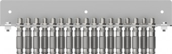 Earthing angles, 17 connectors,acc. to EN 60728-11,QEW17-09S