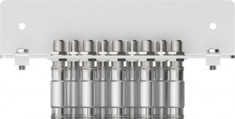 Earthing angles, 9 connectors,acc. to EN 60728-11,QEW 9-09N