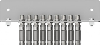 Earthing angles, 9 connectors,acc. to EN 60728-11,QEW 9-09S