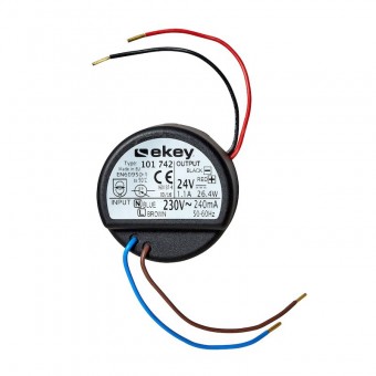 ekey power supply 230 VAC / 24 VDC / 1,1A for flush mount