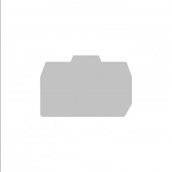 End plate for spring clamp terminal HMM 10 mm², grey
