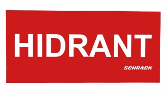 Eticheta HIDRANT 140x300mm